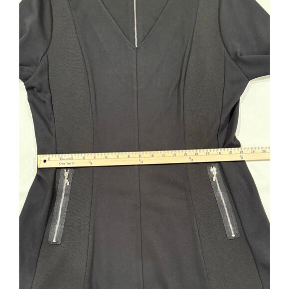 Ruby Ribbon Dress Ottoman Black Luxe Ponte Fabric Size XL (070) - Picture 8 of 12